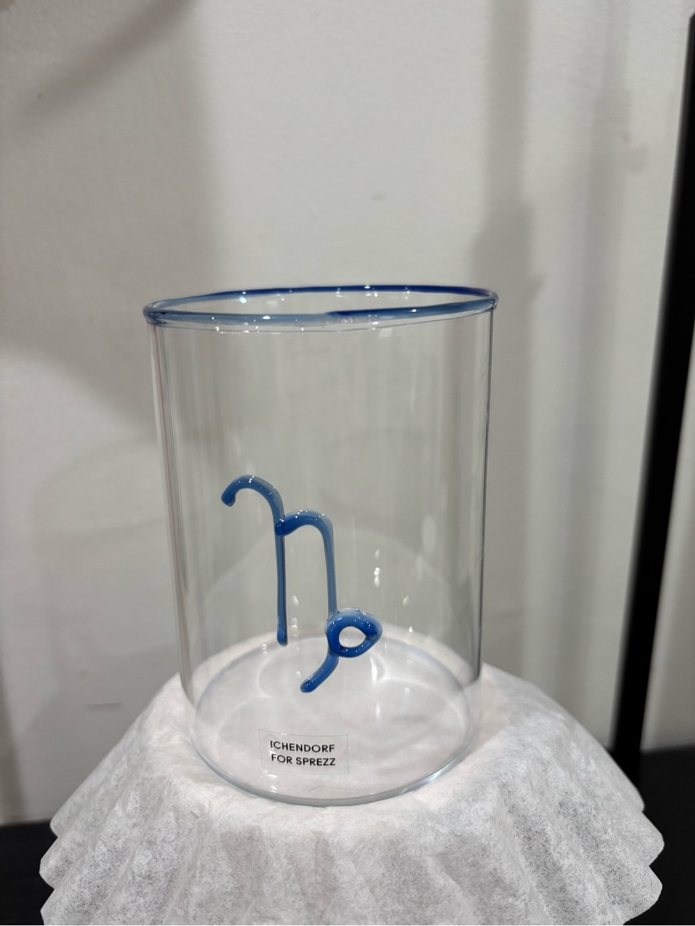 Ichendorf Clear Glass Tumbler with Blue Accent